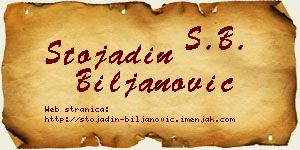 Stojadin Biljanović vizit kartica